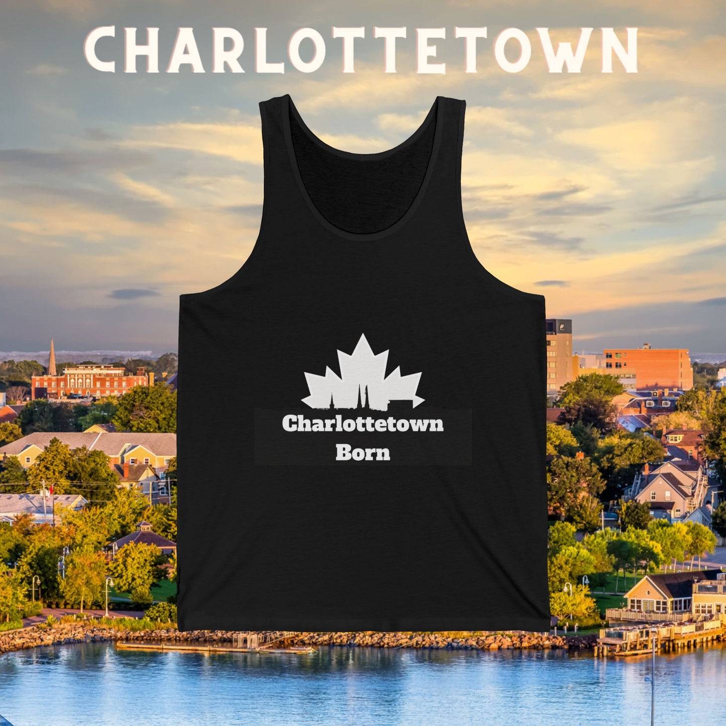 Charlottetown Born Red Unisex Tank