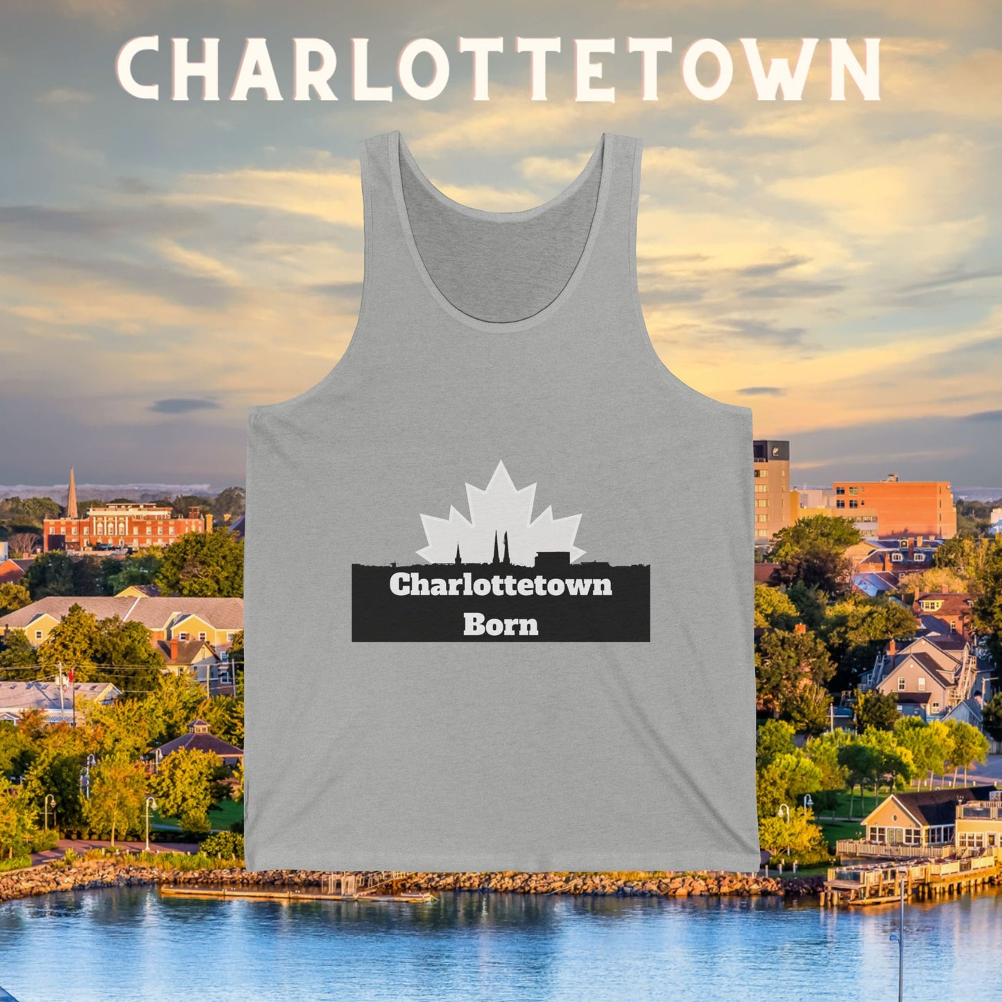 Charlottetown Born Red Unisex Tank