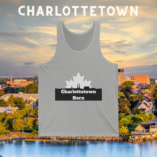 Charlottetown Born Red Unisex Tank