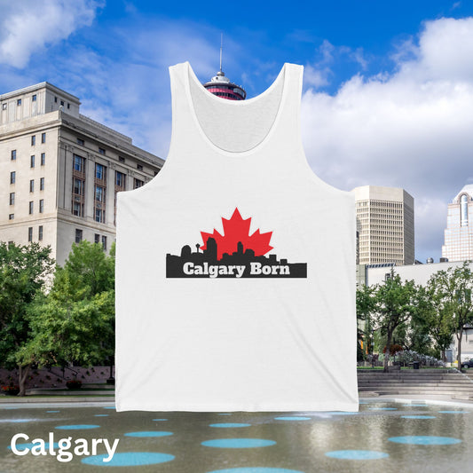 Calgary Born White Tank Top