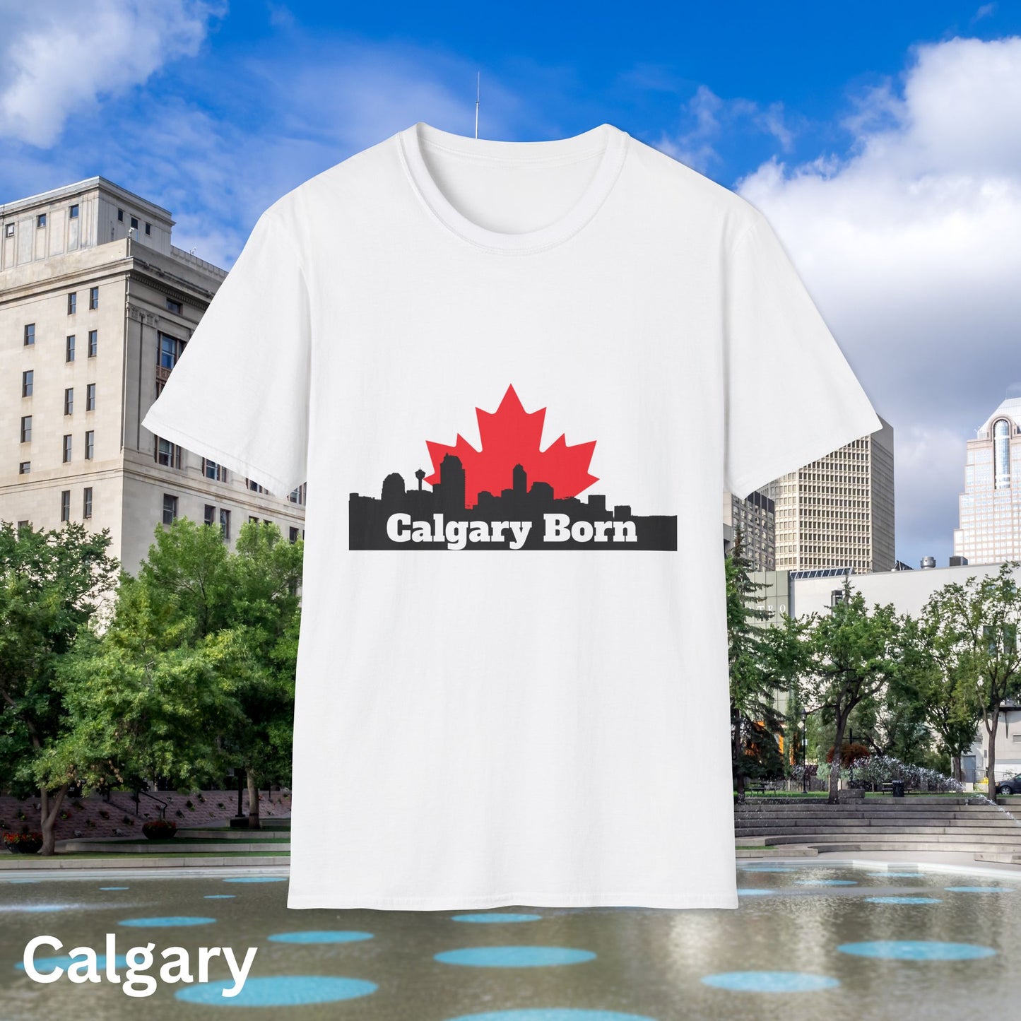 Calgary Born White Tshirt