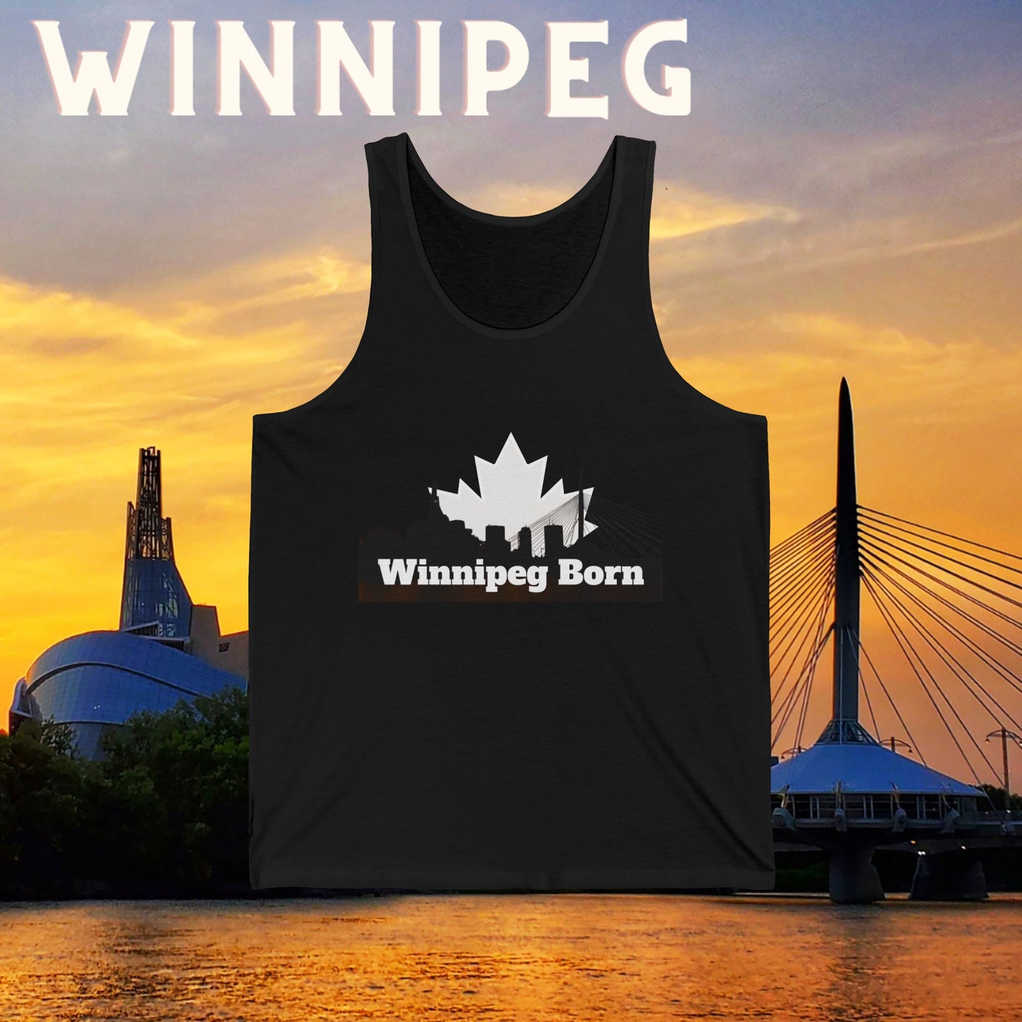 Winnipeg Born Red Unisex Tank