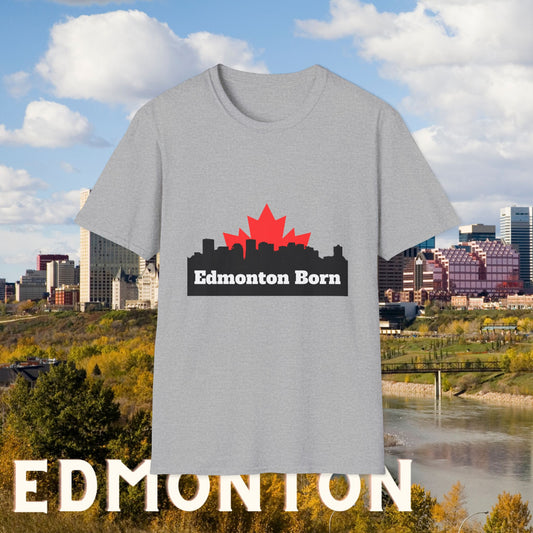 Edmonton Born White Unisex Tshirt