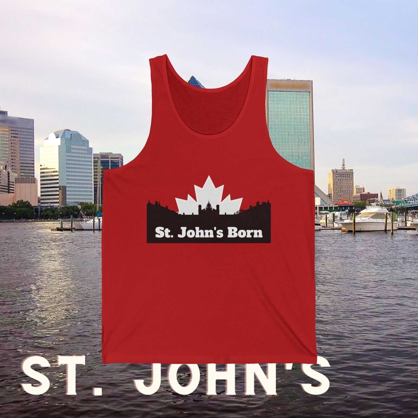 St. John Born Red Unisex Tank