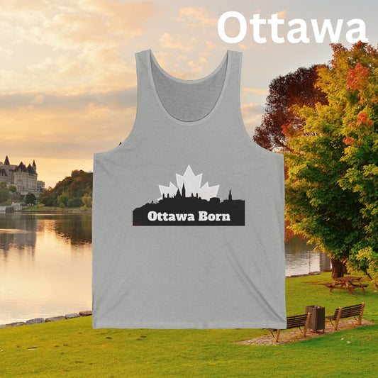 Ottawa Born Red Unisex Tank