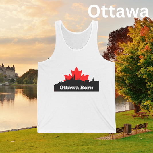 Ottawa Born White Tank Top