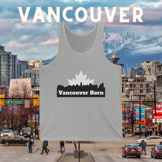 Vancouver Born Red Unisex Tank