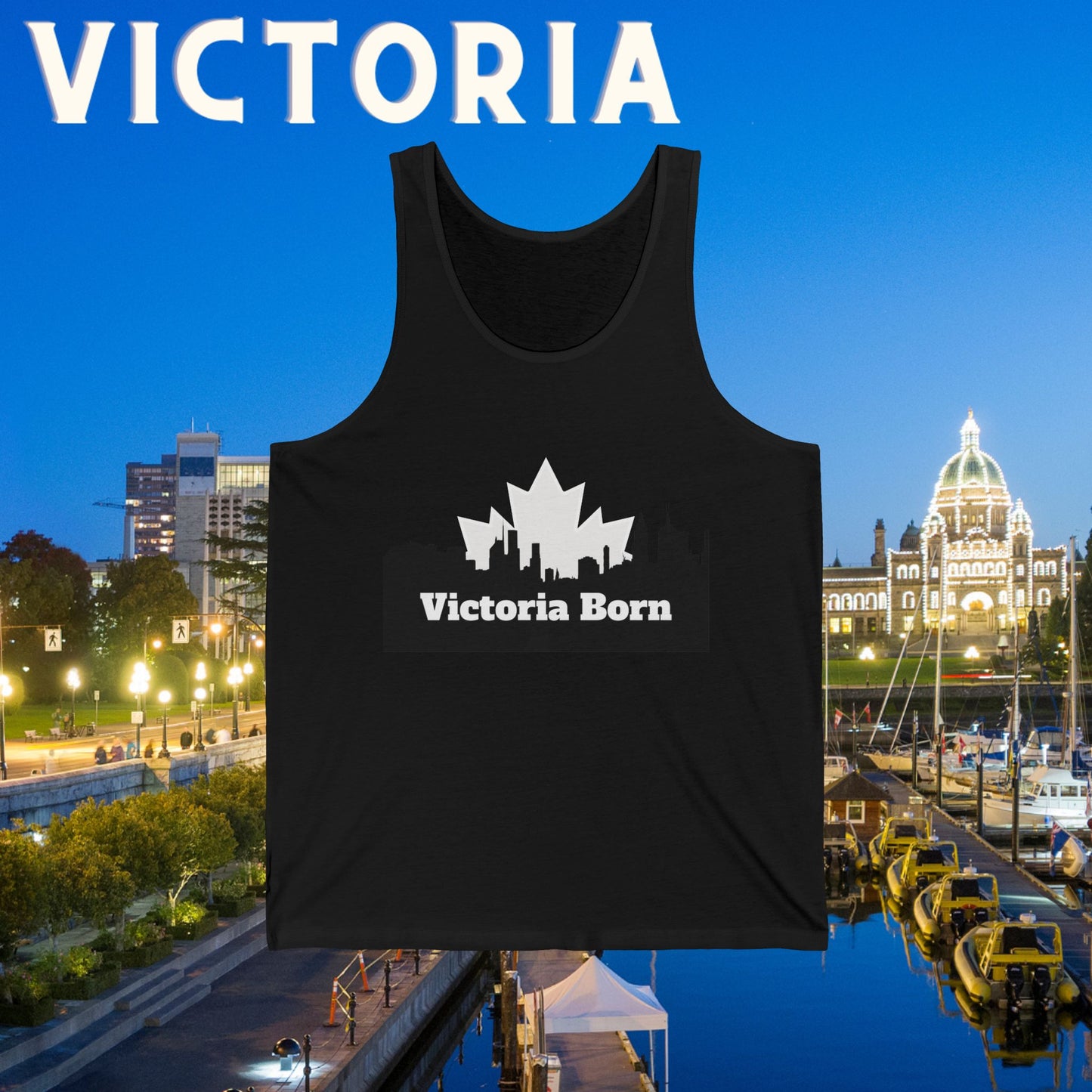 Victoria Born Red Unisex Tank