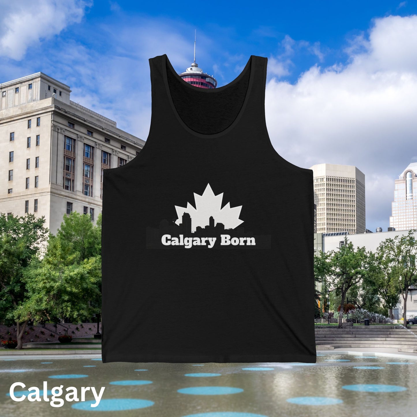 Calgary Born Red Unisex Tank